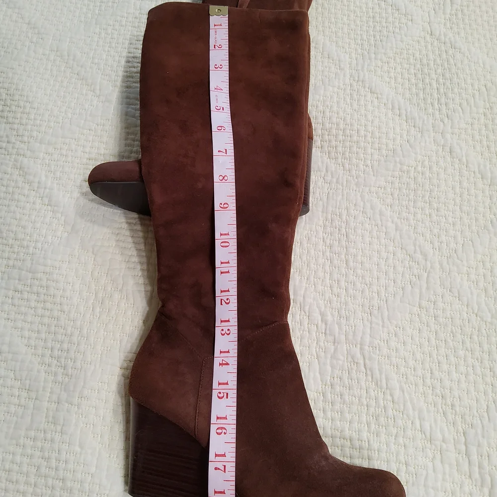 Cole Haan Brown Suede Cora Wedge Tall Boots Size 6,5